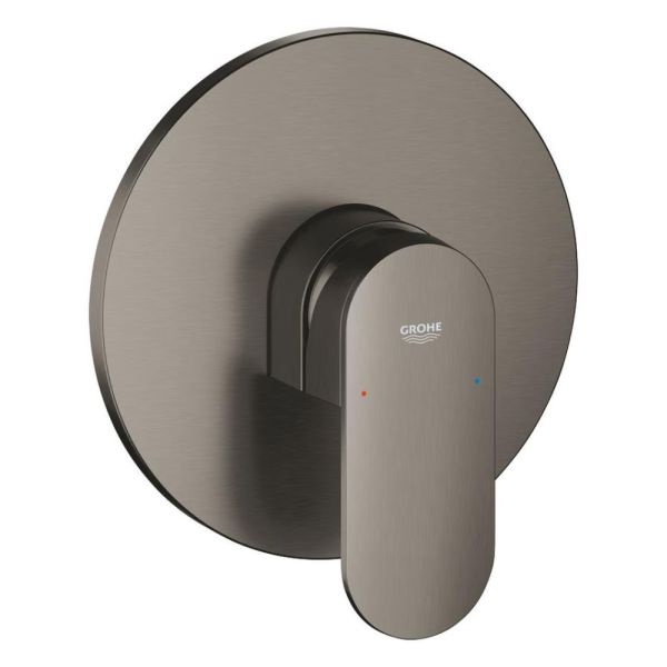 Grohe Plus Duscharmatur, rund, hard graphite gebürstet 24059AL4