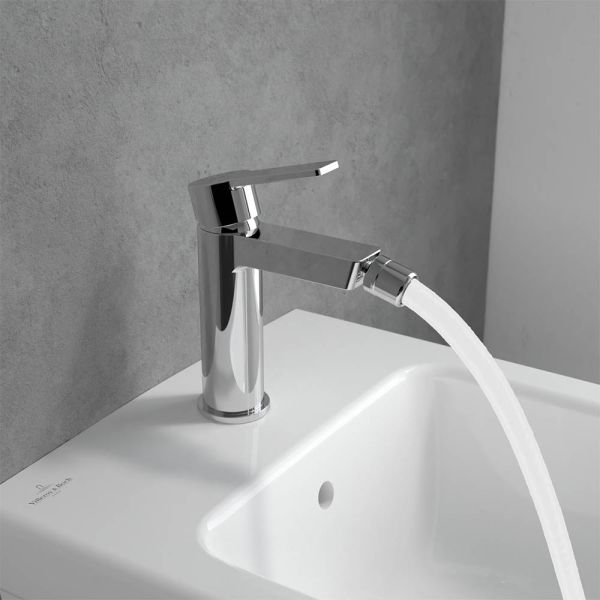 Villeroy&Boch Architectura Einhebel-Bidetarmatur mit Ablaufgarnitur, chrom