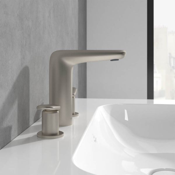Villeroy&Boch Antao Dreiloch-Waschtischarmatur mit Push-Open Ablaufgarnitur