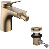 Vorschau: hansgrohe Vivenis Bidetmischer mit Zugstangen-Ablaufgarnitur, brushed bronze