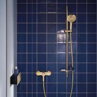 Vorschau: Grohe Vitalio Joy+ 120 Handbrause mit 3 Strahlarten, 6,3 l/min, cool sunrise gebürstet 134863GN00 