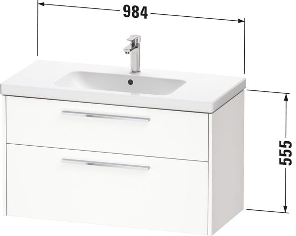 Duravit D-Code Waschtisch mit Unterschrank 100cm