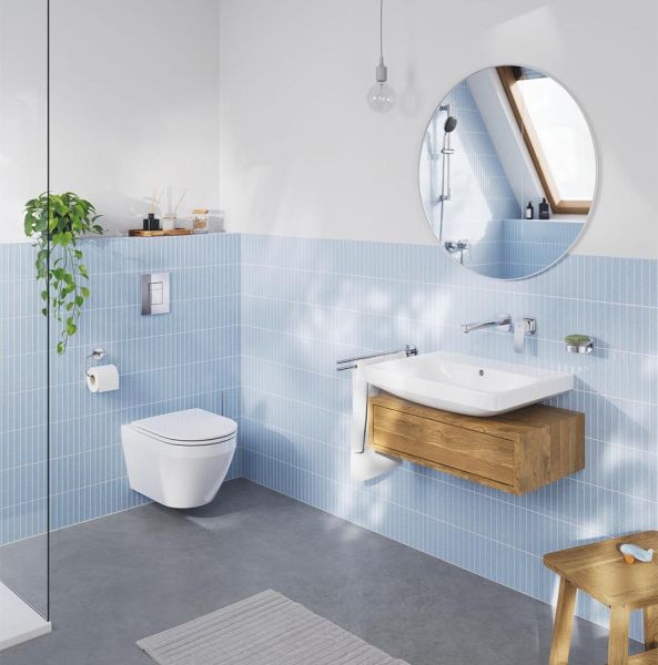 Grohe Euro Keramik Waschtisch 60cm mit Überlauf, ohne Hahnloch, weiß