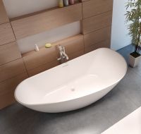 Vorschau: RIHO Solid Surface Granada freistehende Badewanne 190x90x60 cm BS20005