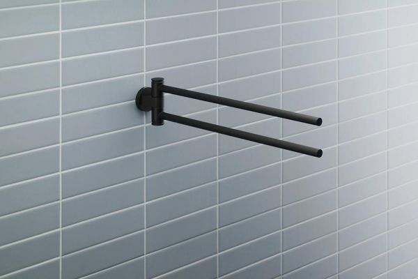 Duravit D-Code Handtuchhalter 44,7 cm, 2-armig, schwarz matt