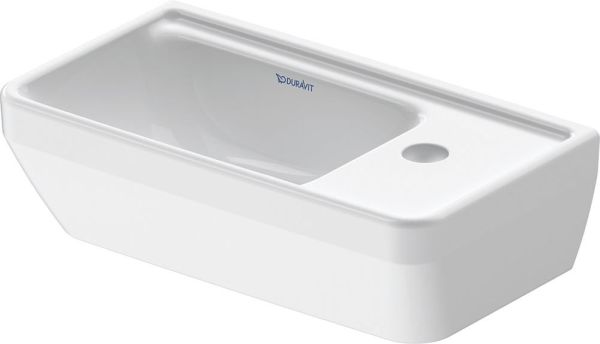 Duravit D-Neo Handwaschbecken rechteckig 40x22cm, mit Hahnloch rechts, mit WonderGliss, weiß 07394000411