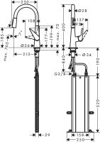 Vorschau: Hansgrohe Talis M51 Küchenarmatur 200 2 Strahlarten sBox 73876000