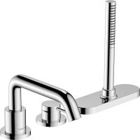 Vorschau: Hansgrohe Tecturis S 3-Loch Einhebel-Wannenrandmischer mit sBox, chrom, 73447000