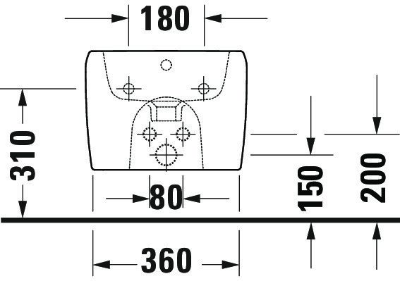 Duravit Qatego Wand-Bidet 57cm, weiß