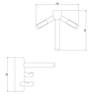 Vorschau: Giese Mehrfachhaken mit Türstopper chrom 11048-02(3)