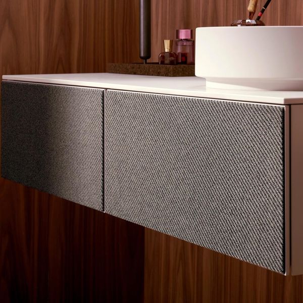 hansgrohe Xevolos E Unterschrank 137cm für Aufsatzwaschtisch rechts mit Konsole, 2 Schubkästen