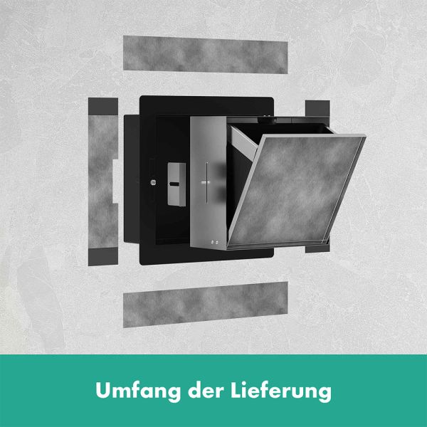 Hansgrohe XtraStoris Rock Einbau-Abfalleimer mit befliesbarer Tür 30x30x10cm