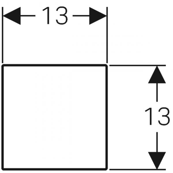 Geberit Abdeckplatte aus Edelstahl, zu Geberit Urinalsteuerung, edelstahl gebürstet 116.069.FW.1