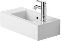 Vorschau: Duravit Vero Handwaschbecken 50x25cm mit 1 Hahnloch rechts und Überlauf, weiß 0703500008