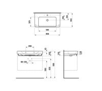 Vorschau: Laufen Pro X Waschtisch 85x46,5cm