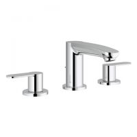 Grohe Eurostyle Cosmopolitan 3-Loch-Waschtischbatterie mit Zugstangen-Ablaufgarnitur, chrom