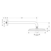 Vorschau: Hansgrohe Raindance Classic 240 Air 1jet Kopfbrause mit Brausearm 39cm, chrom