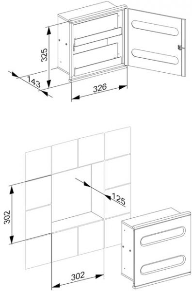 Keuco Plan Integral Modul Waschtisch 2 Wandeinbau-Montage