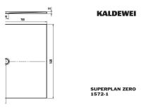 Vorschau: Kaldewei Superplan Zero bodenebene Rechteck-Duschwanne 70x140cm Mod.1572-1