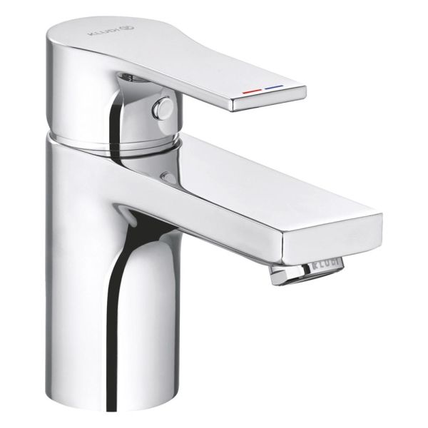 Kludi Zenta SL Waschtisch-Einhandmischer 100 mit Push-Open-Ablaufgarnitur, chrom 482660565