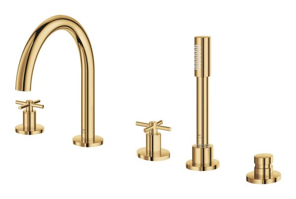 Grohe Atrio 5-Loch-Wannen-Kombination mit Kreuzgriffen