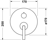 Vorschau: Duravit Balcoon Brausemischer Unterputz, 2 Verbraucher, chrom