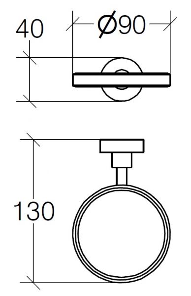 lineabeta BAKETO Halter für Toilettenbürsten, chrom