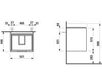 Vorschau: Laufen Juna Waschtischunterbau 52cm für Waschtisch Pro S H810962 und Pro X H810862