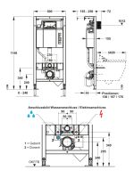 Vorschau: Duravit Dusch-WC KOMPLETTSET SensoWash Slim inkl. Geberit Montageelement und Betätigungsplatte, weiß