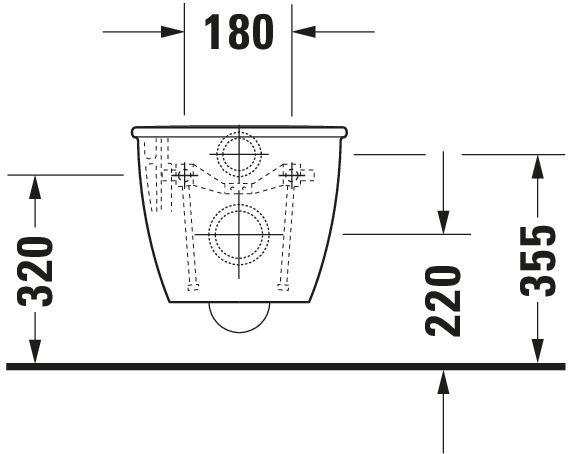 Duravit Darling New Wand-WC 54x36,5cm rund weiß 25450900001