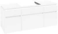 Vorschau: Villeroy&Boch Legato Waschtischunterschrank 140x50cm für Aufsatzwaschtisch, 5 Auszüge, glossy white, B68500DH
