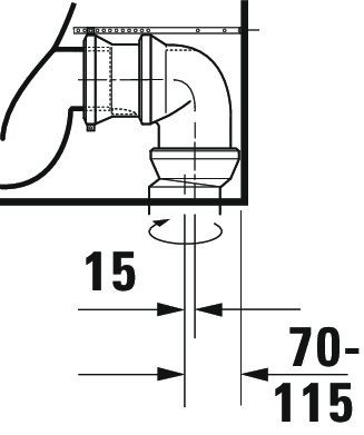 Duravit White Tulip Stand-WC für Kombination, Tiefspüler, spülrandlos, HygieneGlaze, weiß