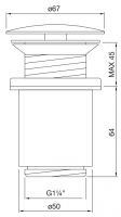 Vorschau: Steinberg Serie 100 Ablaufgarnitur mit Druckverschluss für Waschbecken ohne Überlauf, chrom
