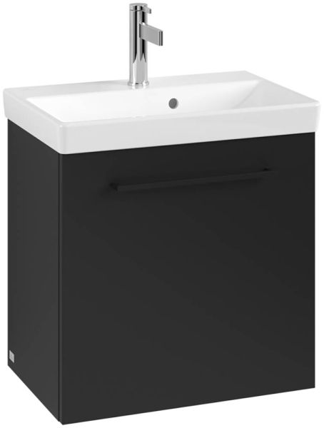 Villeroy&Boch Avento Waschtischunterschrank, 1 Tür, Türanschlag links, Breite 53cm volcano black A88800VL