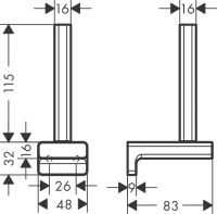 Vorschau: Hansgrohe AddStoris Ersatzpapierrollenhalter, chrom 41756000_1