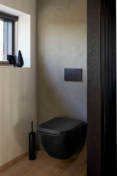 Duravit Starck T Toilettenbürstengarnitur, bodenstehend, schwarz matt 0099454600
