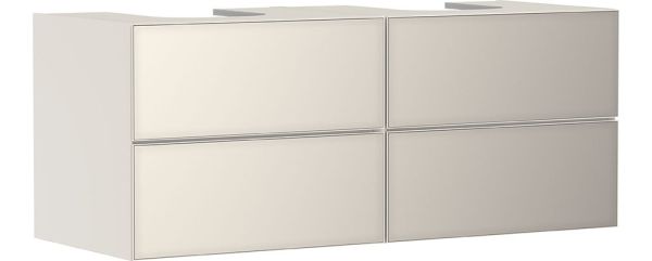 Hansgrohe Xevolos E Waschtischunterschrank 137cm für 2 Aufsatzwaschtischen und Konsole, 4 Schubkäste