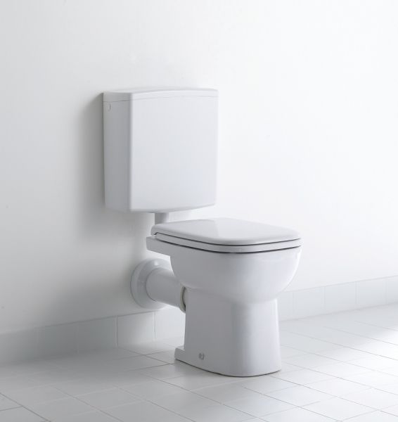 Duravit D-Code Stand-WC Tiefspüler Spülrand halb offen, weiß