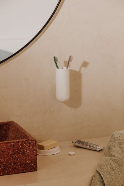 Cosmic Geyser Wand-Zahnbürstenhalter, weiß matt