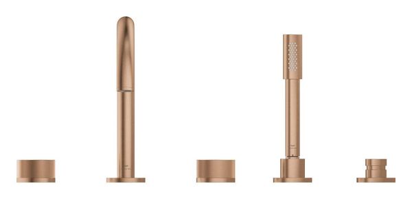 Grohe Atrio 5-Loch-Wannen-Kombination mit Knopfbetätigung
