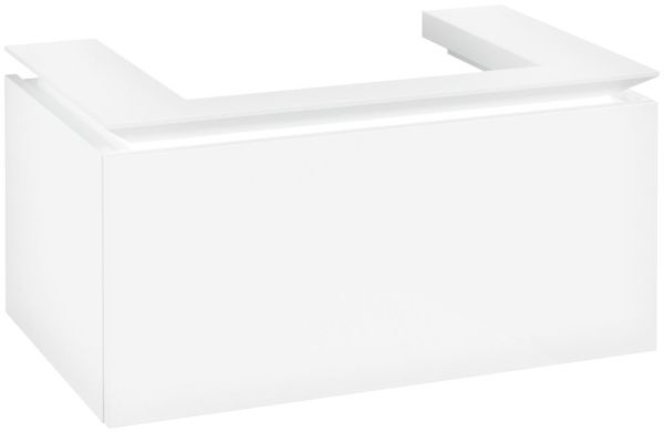 Villeroy&Boch Legato Waschtischunterschrank 80x50cm für Aufsatzwaschtisch, 1 Auszug, glossy white, B67800DH