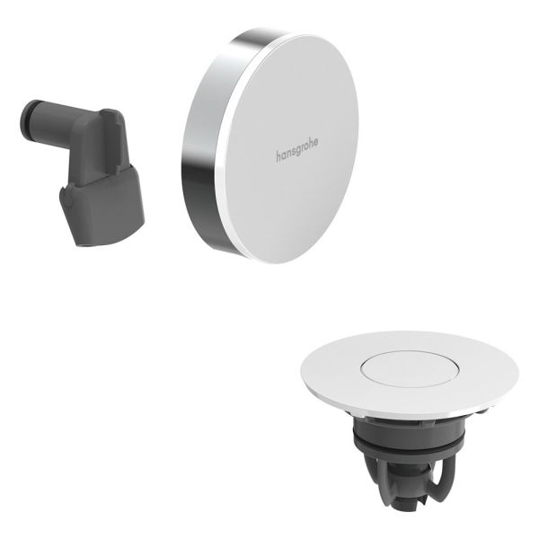 hansgrohe Exafill Fertigset Wanneneinlauf, Ablauf- und Überlaufgarnitur, chrom/weiß glanz 58119000