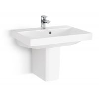 Vorschau: Villeroy&Boch Avento Waschbecken Compact, 55x37cm, 1 Hahnloch, weiß 4A005501 mit Ablaufhaube