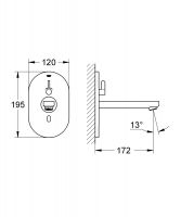 Vorschau: Grohe Eurosmart Cosmopolitan E Infrarot-Elektronik für Waschtisch mit Mischung, Ausl. 172mm, chrom