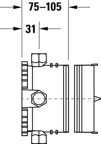 Duravit Bluebox ® Grundkörper 1/2" Unterputz ohne Vorabsperrung