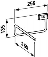 Vorschau: Laufen VAL Handtuchhalter links passend zu Waschtisch H814282 H3812830040001_1