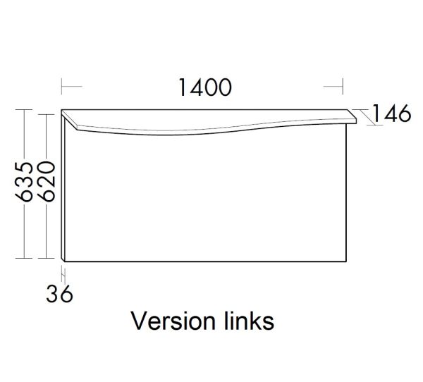 Burgbad Sinea 3.0 Spiegel 140x63cm mit horizontaler LED-Aufsatzleuchte links SHFE140LPN678