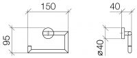 Vorschau: Dornbracht Serienneutral Papierrollenhalter ohne Deckel