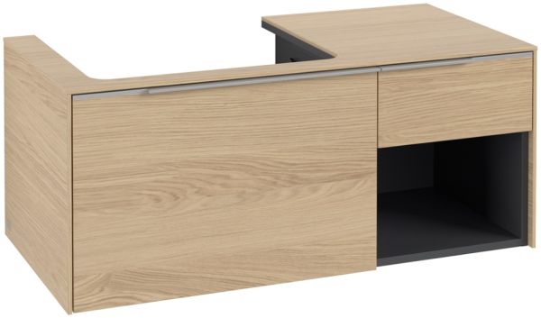 Villeroy&Boch Subway 3.0 Waschtischunterschrank mit Regalelement rechts, Breite 100,1cm nordic oak C57200VJ