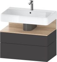 Vorschau: Duravit Qatego Unterschrank 79x47cm in graphit supermatt Antifingerprint, mit offenem Fach